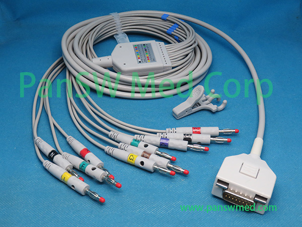 Compatible Fukuda ME Α2000 Series Α1000 ECG Cable IEC Banana (2) – PanswMed